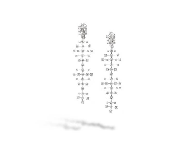 WHITE GOLD AND DIAMONDS DANGLE “GALLERY” EARRINGS UTOPIA PRTP1086S